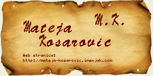 Mateja Košarović vizit kartica